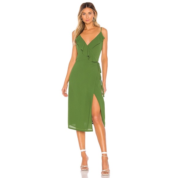 flowy flounce wrap gown